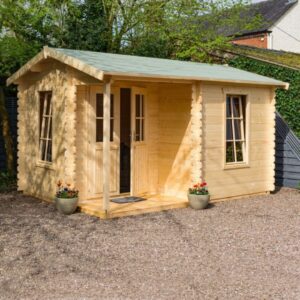 GARDEN OFFICE LOG CABIN