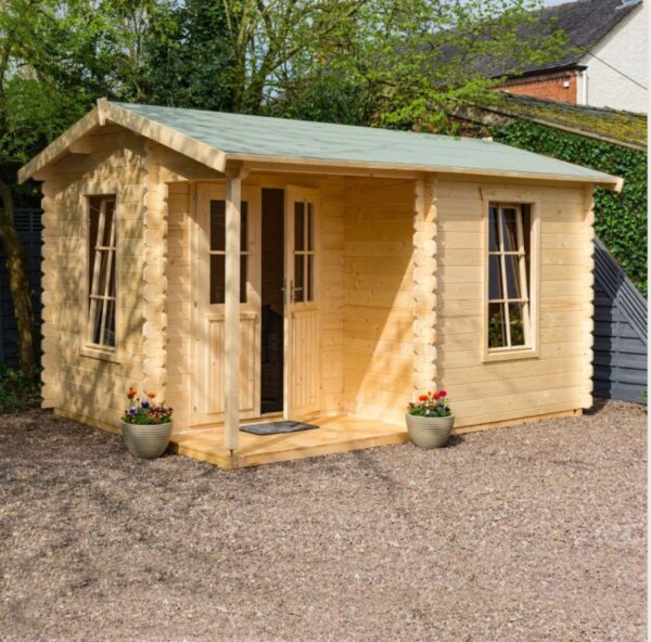 GARDEN OFFICE LOG CABIN
